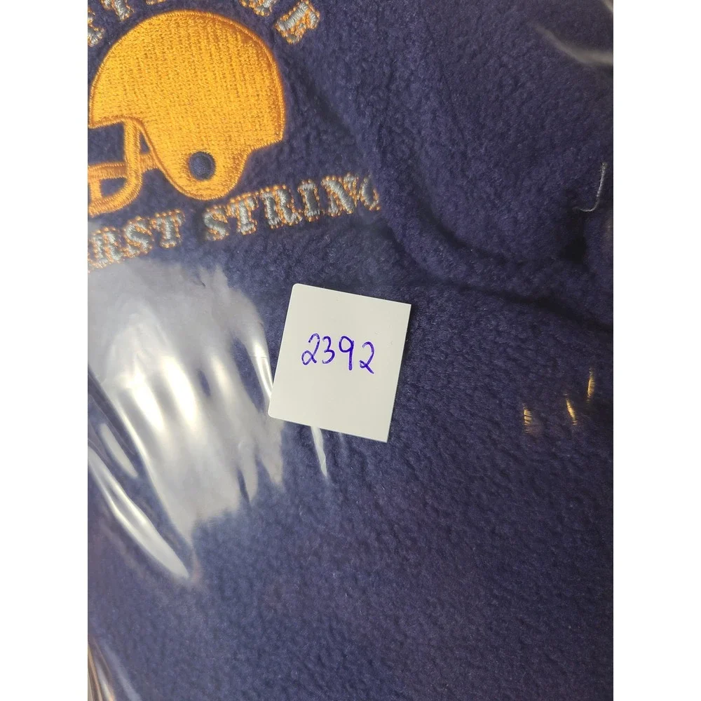 VTG Y2K 90s Little Me Fleece Pram Suit Baby 9M Football First String Hood Footed